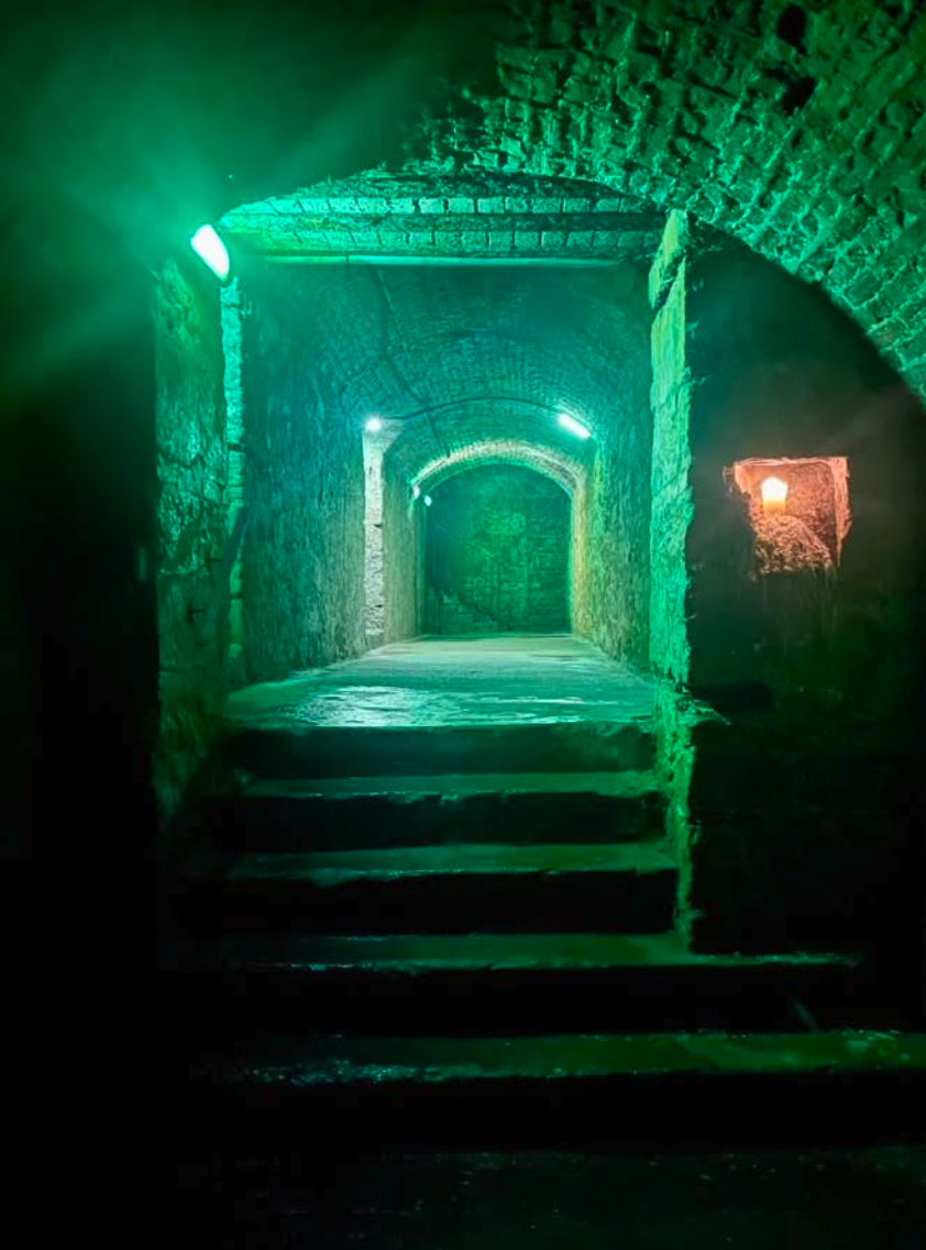 The entrance stair down into the Edinburgh underground vaults